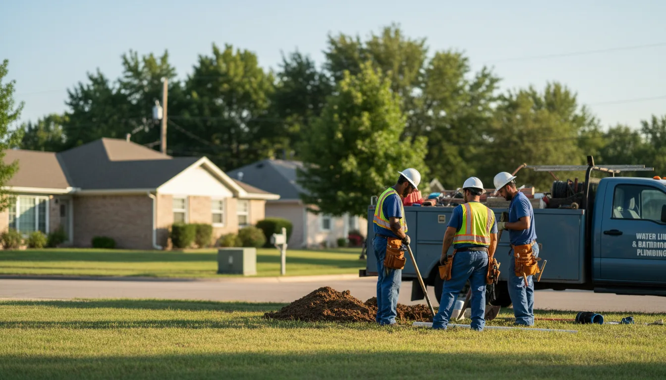 Residential water line and bathroom plumbing service in Midland, OR